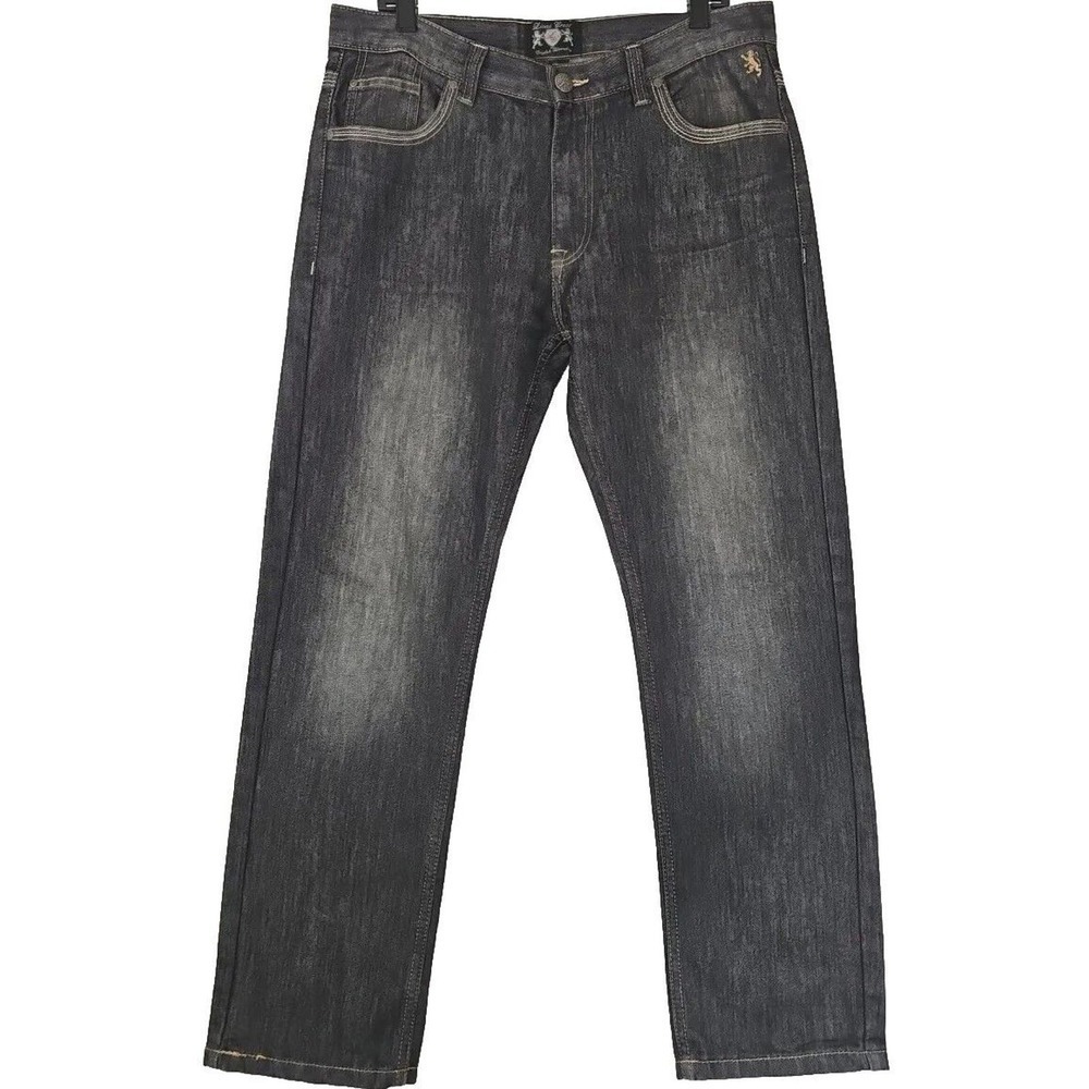 Lions Crest by English Laundry~Men's Size 34 x30~ Black Jeans Distressed.